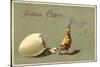 Präge Glückwunsch Ostern, Geschlüpftes Küken, Schale-null-Stretched Canvas