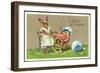 Präge Glückwunsch Ostern, Hase Schaukelt Küken-null-Framed Giclee Print