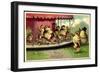 Präge Glückwunsch Ostern, Küken Auf Hasenkarussel-null-Framed Giclee Print