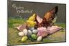 Präge Glückwunsch Ostern, Küken Mit Eiern, Henne-null-Mounted Giclee Print