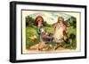 Präge Glückwunsch Ostern, Küken, Ostereier, Pärchen-null-Framed Giclee Print