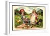 Präge Glückwunsch Ostern, Küken, Ostereier, Pärchen-null-Framed Giclee Print