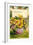 Präge Glückwunsch Ostern, Osterei, Blumen, Weide-null-Framed Giclee Print