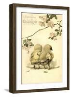 Präge Glückwunsch Ostern, Zwei Küken Aneinander-null-Framed Premium Giclee Print