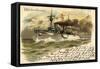 Präge Künstler Litho Siehl, S.M.S. Fürst Bismarck-null-Framed Stretched Canvas