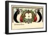 Präge Litho Deutscher Gruß, Kaiserpaar, Fahnen, Wappen-null-Framed Giclee Print