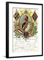 Präge Litho Deutscher Kaiser Wilhelm II V Preußen-null-Framed Giclee Print