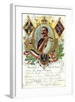 Präge Litho Deutscher Kaiser Wilhelm II V Preußen-null-Framed Giclee Print