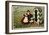 Präge Litho Frohe Ostern, Küken Als Soldat, Zollhaus-null-Framed Giclee Print