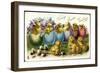 Präge Litho Frohe Ostern, Küken, Ostereierschalen, Tuck-null-Framed Giclee Print