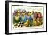 Präge Litho Frohe Ostern, Küken, Ostereierschalen, Tuck-null-Framed Giclee Print