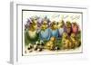 Präge Litho Frohe Ostern, Küken, Ostereierschalen, Tuck-null-Framed Giclee Print