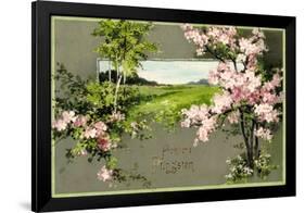 Präge Litho Glückwunsch Pfingsten, Baumblüte, Wiese-null-Framed Giclee Print