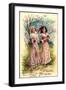 Präge Litho Glückwunsch Pfingsten, Frauen Mit Blumen-null-Framed Giclee Print