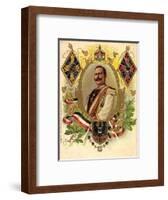 Präge Wappen Litho Kaiser Friedrich Wilhelm II, Krone-null-Framed Giclee Print