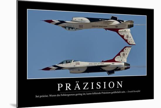 Präzision Motivationsposter Mit Inspirierendem Zitat-null-Mounted Photographic Print