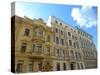 Prague, Art Nouveau houses at Opletalova Street-Jan Halaska-Stretched Canvas