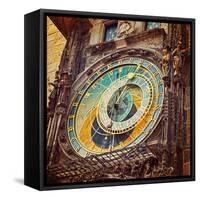 Prague Astronomical Clock . Instagram Filter Effect-scorpp-Framed Stretched Canvas