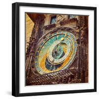 Prague Astronomical Clock . Instagram Filter Effect-scorpp-Framed Photographic Print