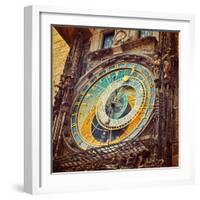 Prague Astronomical Clock . Instagram Filter Effect-scorpp-Framed Photographic Print