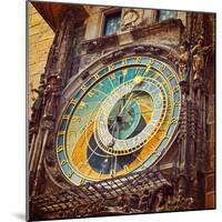 Prague Astronomical Clock . Instagram Filter Effect-scorpp-Mounted Photographic Print