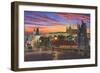 Prague at Dusk-Richard Harpum-Framed Premium Giclee Print