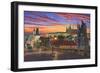 Prague at Dusk-Richard Harpum-Framed Premium Giclee Print