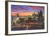 Prague at Dusk-Richard Harpum-Framed Art Print