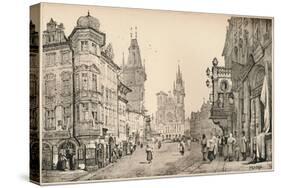 'Prague', c1820 (1915)-Samuel Prout-Stretched Canvas