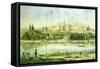 Prague Castle and a Part of the Little Quarter, 1825-null-Framed Stretched Canvas