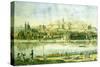 Prague Castle and a Part of the Little Quarter, 1825-null-Stretched Canvas