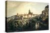 Prague Castle and the Royal Summerhouse, 1836-Vincenc Morstadt-Stretched Canvas