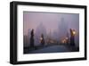 Prague Charles Bridge At Dawn-null-Framed Art Print