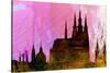 Prague City Skyline-NaxArt-Stretched Canvas