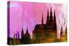 Prague City Skyline-NaxArt-Stretched Canvas