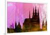 Prague City Skyline-NaxArt-Framed Art Print