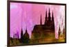 Prague City Skyline-NaxArt-Framed Art Print