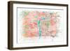 Prague Clean Map-M. Bleichner-Framed Art Print