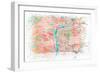 Prague Clean Map-M. Bleichner-Framed Art Print