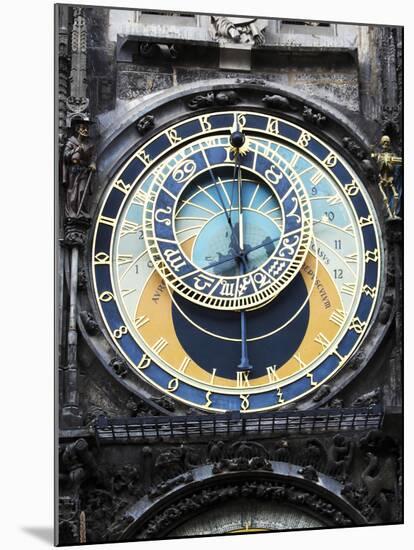 Prague Clock 1-Chris Bliss-Mounted Photographic Print