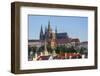 Prague, Czech Republic. St. Vitus Cathedral above roofs of city.-Tom Haseltine-Framed Photographic Print