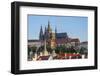 Prague, Czech Republic. St. Vitus Cathedral above roofs of city.-Tom Haseltine-Framed Photographic Print