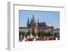 Prague, Czech Republic. St. Vitus Cathedral above roofs of city.-Tom Haseltine-Framed Photographic Print