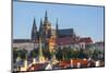 Prague, Czech Republic. St. Vitus Cathedral above roofs of city.-Tom Haseltine-Mounted Photographic Print