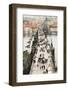Prague, Czech Republic, View of Bridge and River-Ali Kabas-Framed Photographic Print