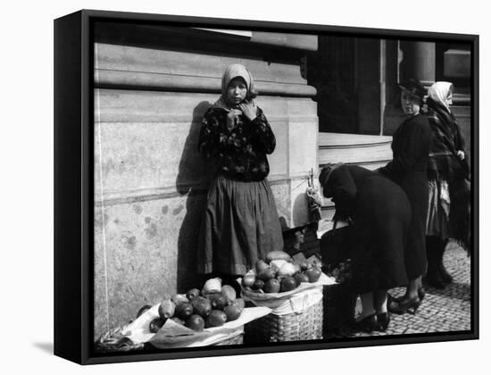 Prague Fruit Seller-null-Framed Stretched Canvas