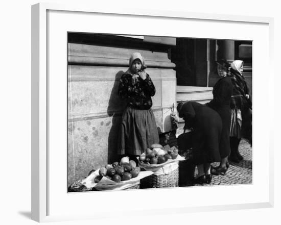 Prague Fruit Seller-null-Framed Photographic Print