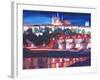 Prague - Hradschin with Charles Bridge-Markus Bleichner-Framed Art Print