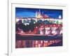 Prague - Hradschin with Charles Bridge-Markus Bleichner-Framed Art Print