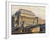 Prague National Theatre Form the Moldava River-null-Framed Giclee Print